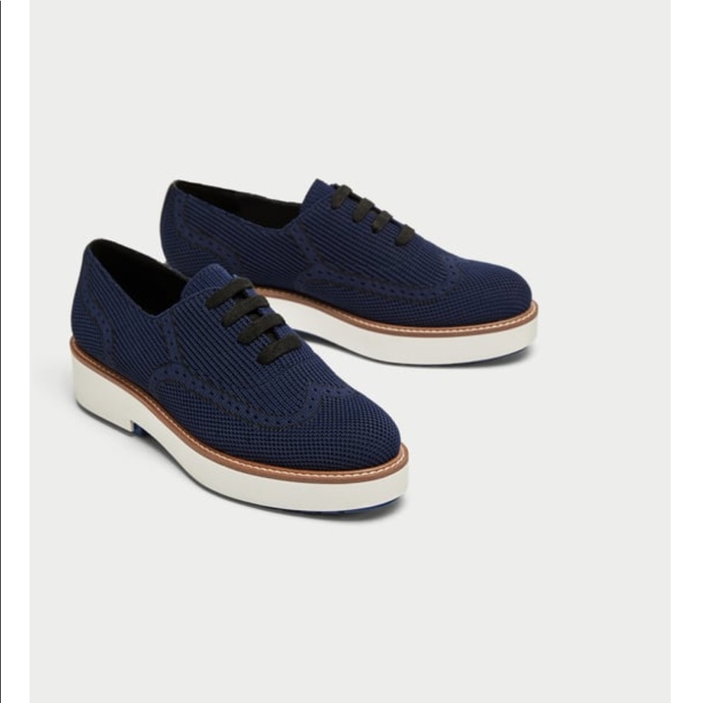 Zara- FABRIC PLATFORM DERBY SHOES ⌚️⌚️